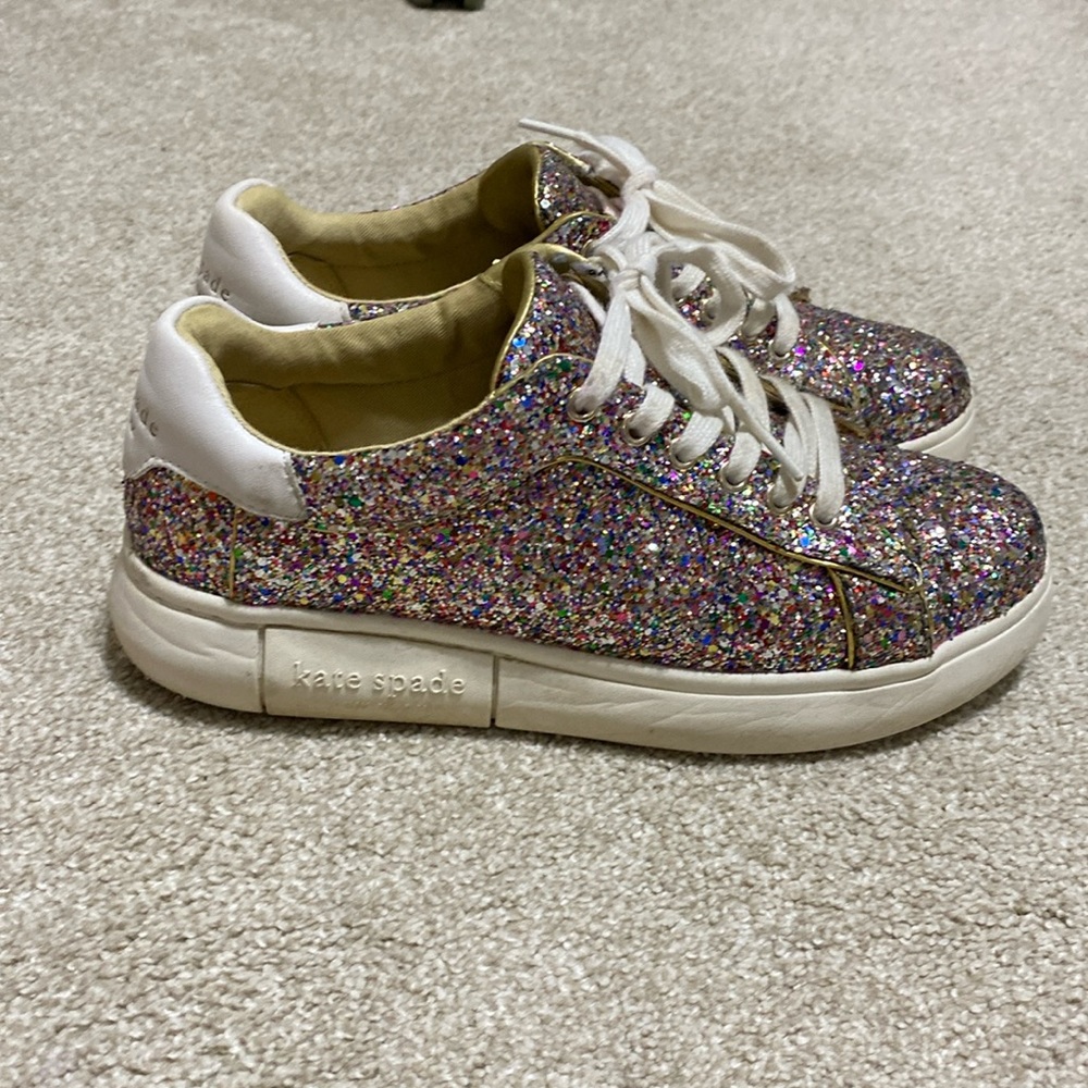Used Kate Spade Glitter Sparkle Lift Sneakers